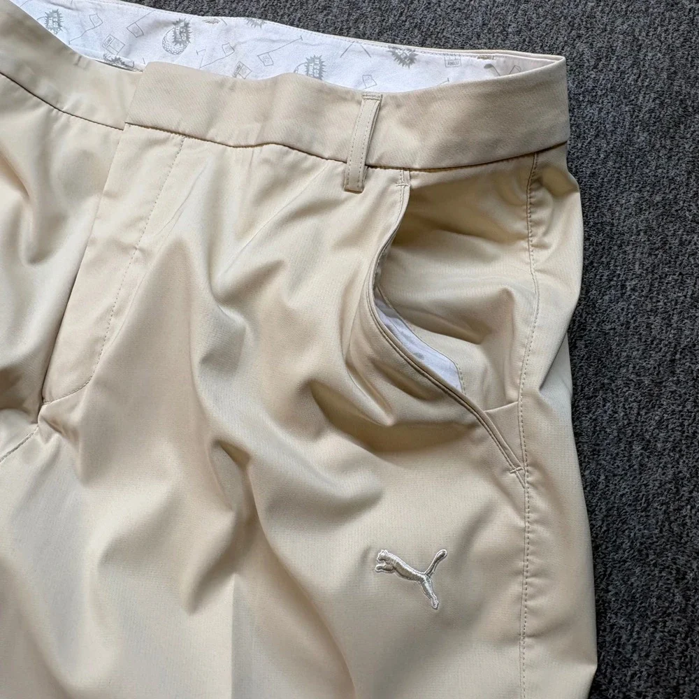 Puma Sportlifestyle Mens Golf Pants Tan Khaki 36x32 Performance Stretch Trousers